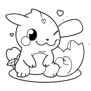 Pokemon Valentines Coloring Pages