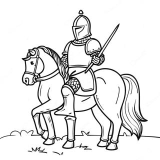 Knight In Shining Armor Coloring Page 1241-987