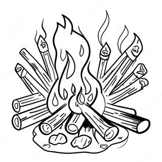 Campfire Coloring Pages