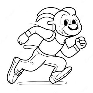 Jake The Character Running Coloring Page 12437-10083