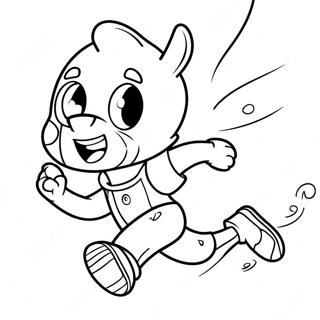 Jake The Character Running Coloring Page 12437-10084