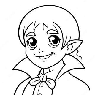 Cute Anime Vampire Coloring Page 12467-10119