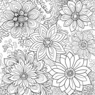 Detailed Grayscale Floral Patterns Coloring Page 12476-10111