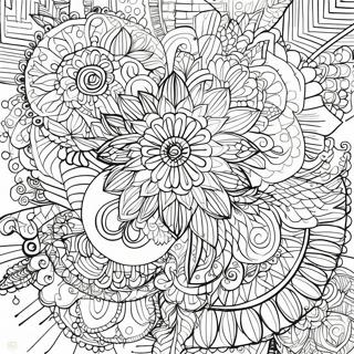 Intricate Grayscale Mandala Designs Coloring Page 12477-10113