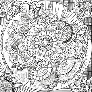 Intricate Grayscale Mandala Designs Coloring Page 12477-10116