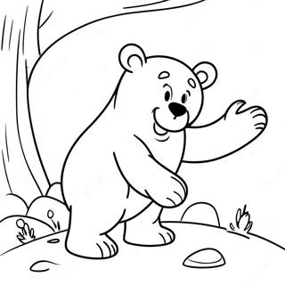 Grizzy The Bear Playing With Lemmings Coloring Page 12507-10144