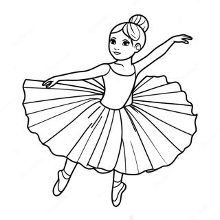 Realistic Ballerina Coloring Pages