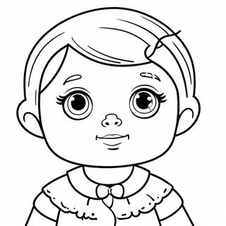 Cute Baby Doll With Big Eyes Coloring Page 12527-10157