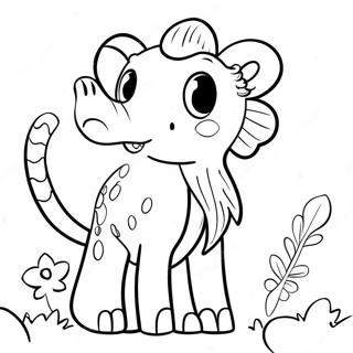 Reverse Coloring Page With Whimsical Animals 12536-10162