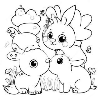 Reverse Coloring Page With Whimsical Animals 12536-10164