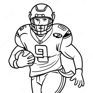 Seahawks Player In Action Coloring Page 12547-10177