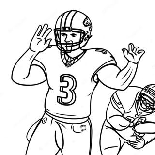 Seahawks Player In Action Coloring Page 12547-10180