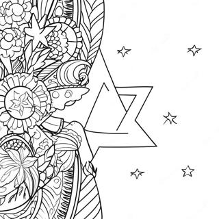 Israel Flag Coloring Page 12566-10201