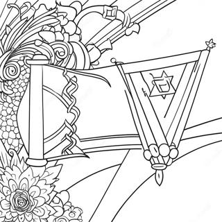 Israel Flag Coloring Page 12566-10202