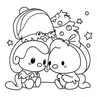 Sanrio Christmas Characters Coloring Page 12576-10190