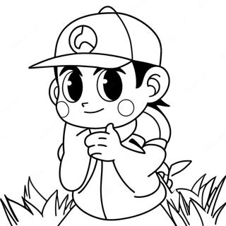 Ash Ketchum Pokemon Coloring Page 12586-10197