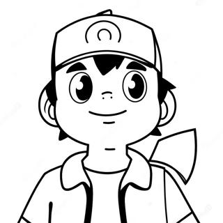 Ash Ketchum Pokemon Coloring Page 12586-10199