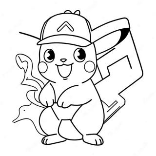 Ash With Pikachu Coloring Page 12587-10205