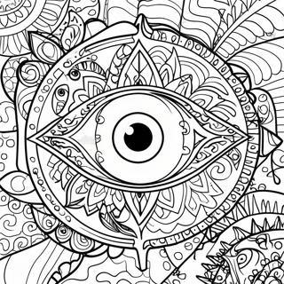 Evil Eye Mandala Coloring Page 12606-10214