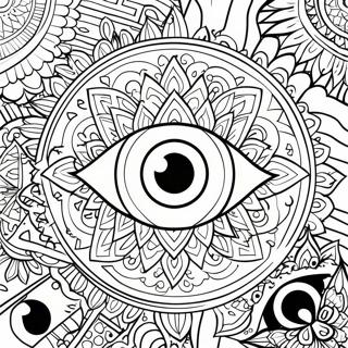 Evil Eye Mandala Coloring Page 12606-10216