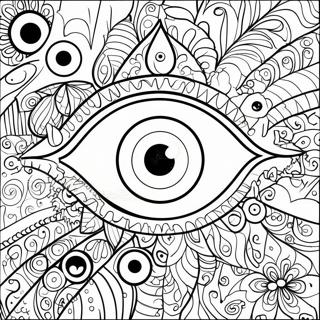 Colorful Evil Eye Pattern Coloring Page 12607-10226