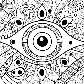 Colorful Evil Eye Pattern Coloring Page 12607-10227