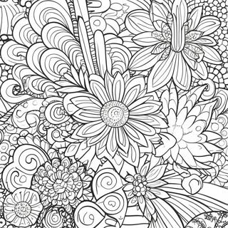 70s Retro Patterns Coloring Page 12616-10221