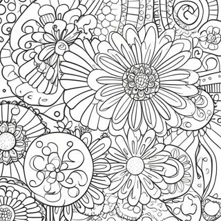 70s Retro Patterns Coloring Page 12616-10223