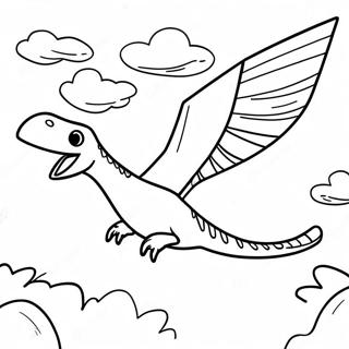 Pterodactyl Flying In The Sky Coloring Page 12626-10236