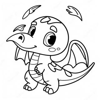 Cute Baby Pterodactyl Coloring Page 12627-10239