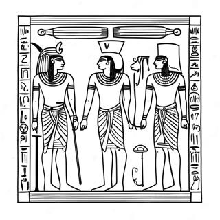 Ancient Egypt Hieroglyphics Coloring Page 12636-10243