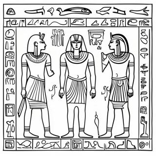 Ancient Egypt Hieroglyphics Coloring Page 12636-10244