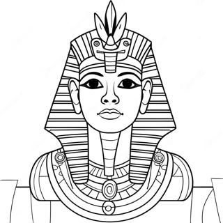 Pharaoh With A Golden Crown Coloring Page 12637-10245