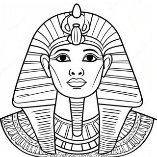 Pharaoh With A Golden Crown Coloring Page 12637-10248