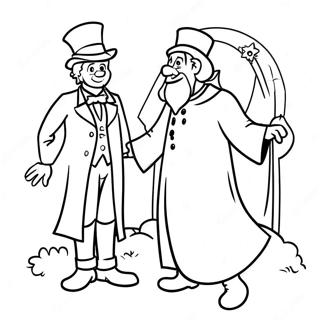 Scrooge And The Ghost Of Christmas Past Coloring Page 12657-10261