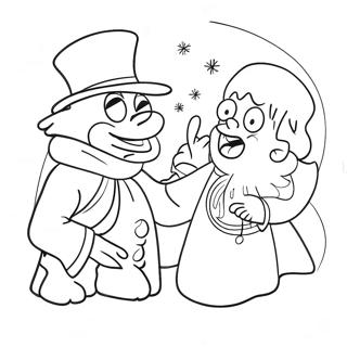 Scrooge And The Ghost Of Christmas Past Coloring Page 12657-10263