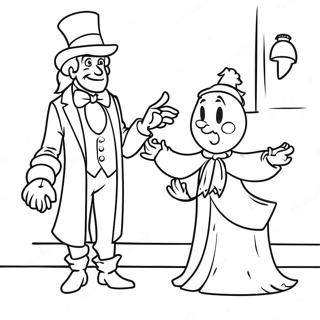 Scrooge And The Ghost Of Christmas Past Coloring Page 12657-10264