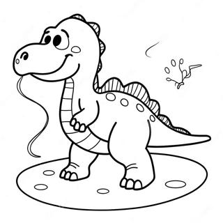 Happy Birthday Dinosaur Coloring Pages