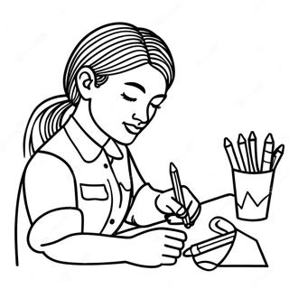 Creative Artist At Work Coloring Page 12687-10285