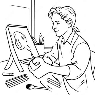 Creative Artist At Work Coloring Page 12687-10287