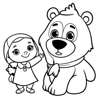 Masha And The Bear Coloring Page 12706-10297