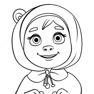 Masha And The Bear Coloring Page 12706-10299