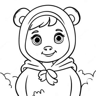 Masha And The Bear Coloring Page 12706-10300