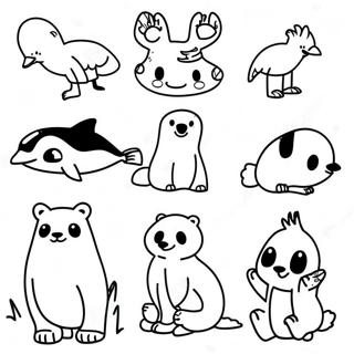 Arctic Animals Coloring Page 1271-1010