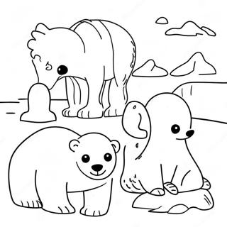 Arctic Animals Coloring Page 1271-1011