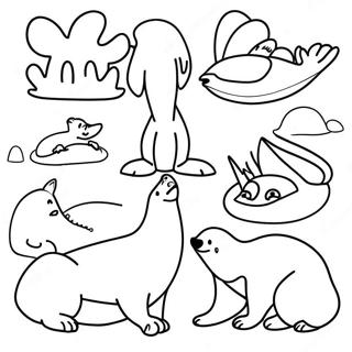 Arctic Animals Coloring Page 1271-1057