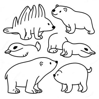 Arctic Animals Coloring Page 1271-1058