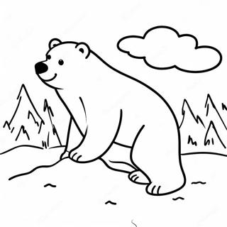 Cute Polar Bear Playing Coloring Page 1272-1061