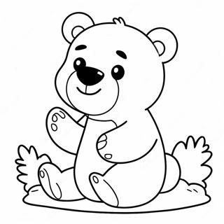 Cute Polar Bear Playing Coloring Page 1272-1062