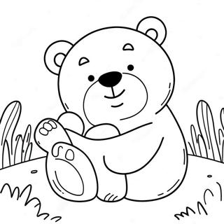 Cute Polar Bear Playing Coloring Page 1272-1063